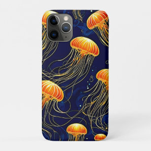 Orange Jellyfish Pattern Art Case-Mate iPhone Case