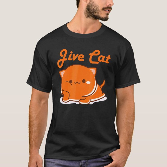 Orange Jive Cat Adultyouth T-Shirt (Front)