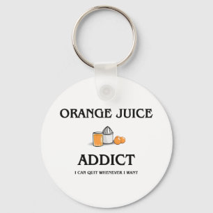 Orange Juice Addict Key Ring