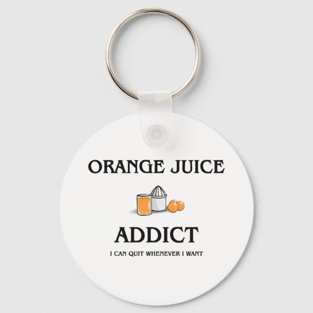 Orange Juice Addict Key Ring (Front)