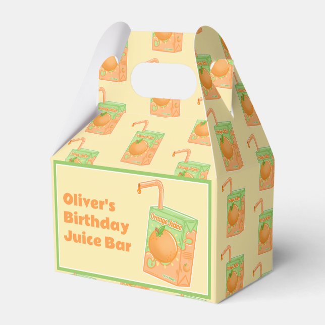 Orange Juice Box Birthday Party (Front Side)