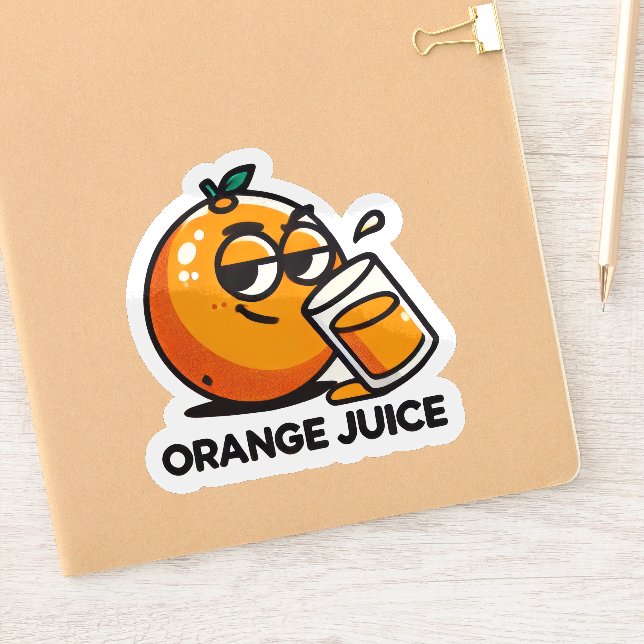 "Orange Juice" Fun Cartoon Citrus Drink (Notebook)