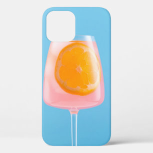 Orange juice in clear drinking glass iPhone 12 case