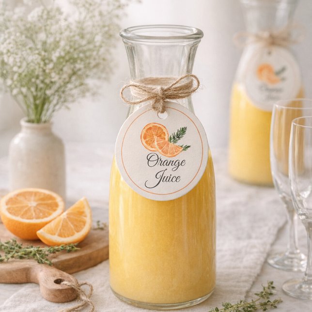 Orange Juice Mimosa Bar Carafe Label (Creator Uploaded)