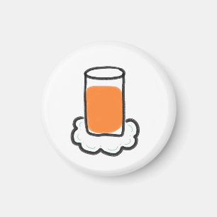Orange Juice on Cloud Coaster Personalised Gift Magnet