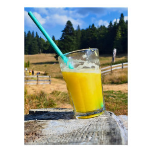 Orange Juice Outdoors – Nature Forest Photography Poster