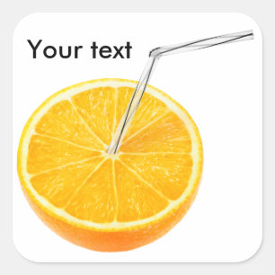 Orange juice square sticker