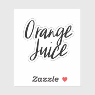 Orange Juice Storage Sticker