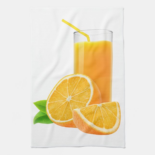 Orange juice tea towel (Vertical)