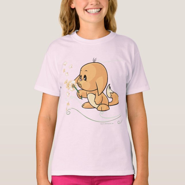 Orange Kacheek wishing on a dandelion T-Shirt (Front)