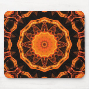 Orange Kaleidoscope 01 Mouse Pad