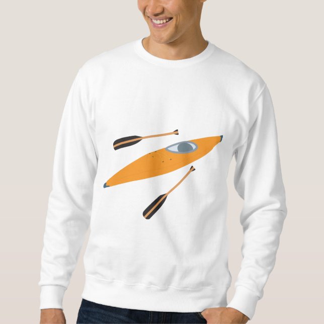 Orange Kayak with Oars Sweatshirt (Front)