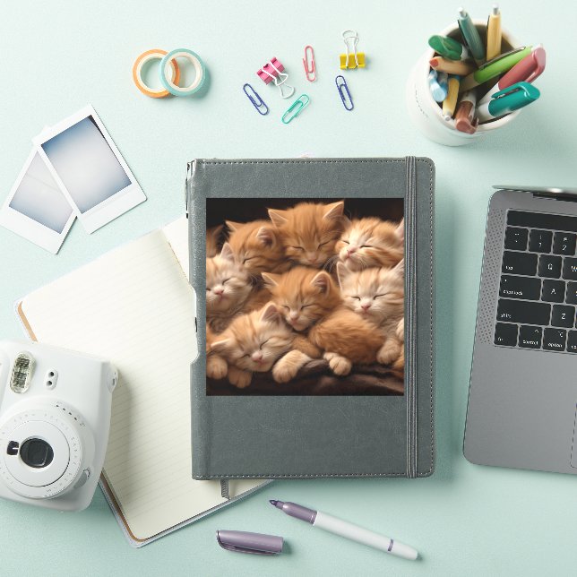 Orange kittens sleeping in a pile (iPad Cover)