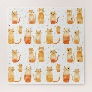 Orange Kitty Cats Jigsaw Puzzle