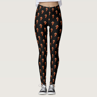 Orange Kitty Leggings