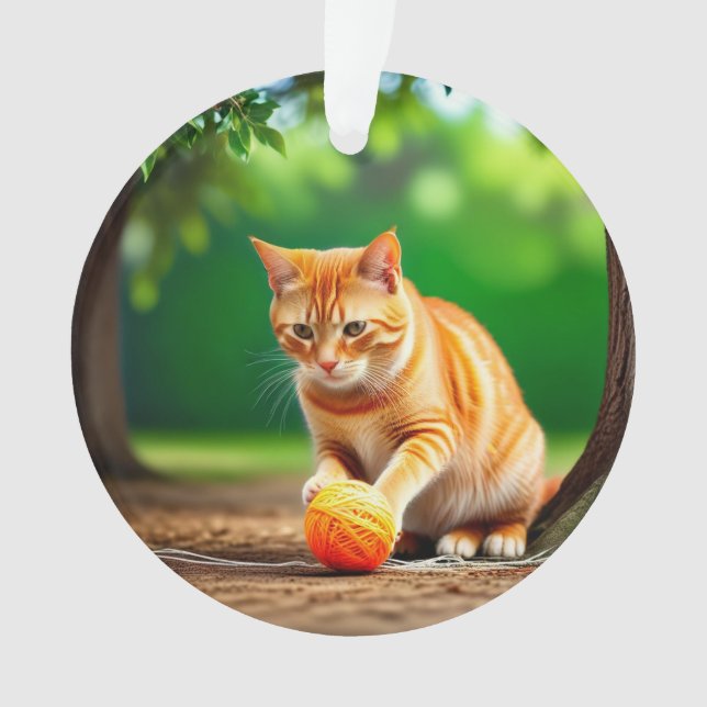Orange Kitty Ornament (Front)