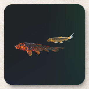 Orange Koi and Gold Koi Coaster