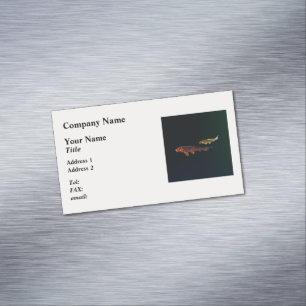 Orange Koi and Gold Koi Magnetic Business Card