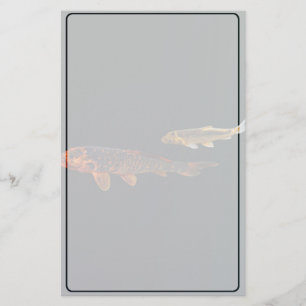Orange Koi and Gold Koi Stationery