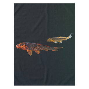 Orange Koi and Gold Koi Tablecloth