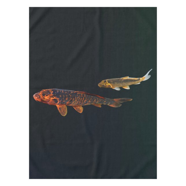 Orange Koi and Gold Koi Tablecloth (Front)