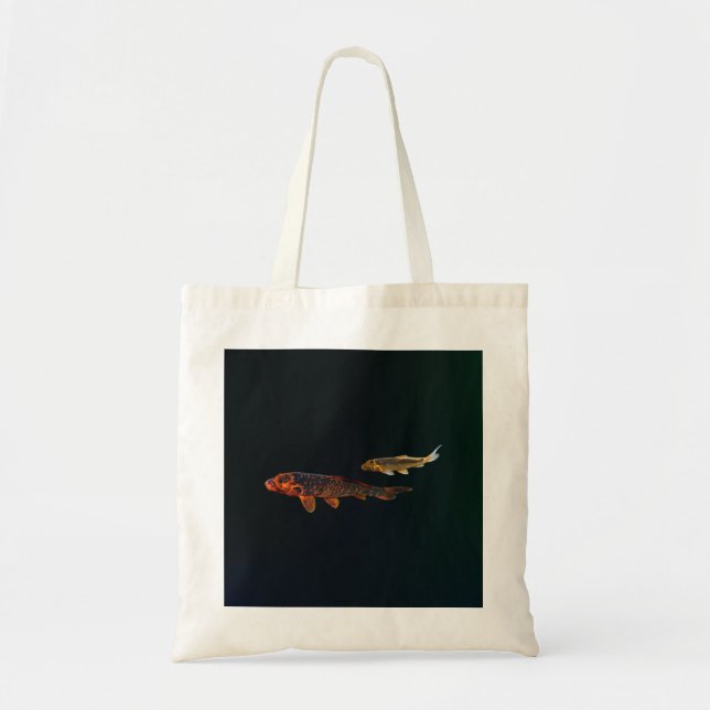 Orange Koi and Gold Koi Tote Bag (Front)