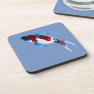 Orange kumquats watercolor fruit beverage coaster