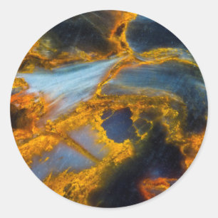 Orange Laced Pietersite Classic Round Sticker