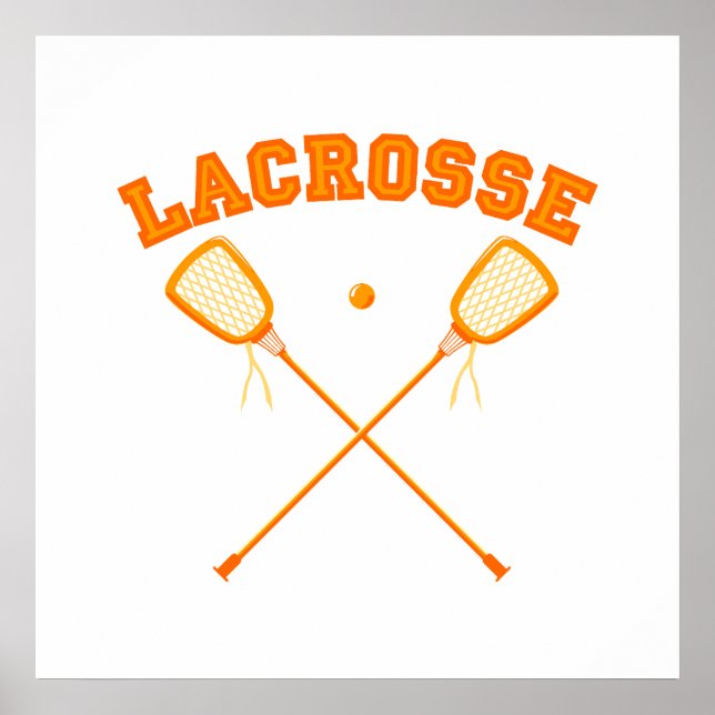 Orange Lacrosse Logo Poster (Front)