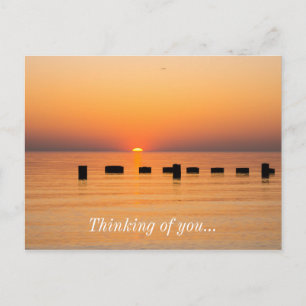 Orange Lake Sunrise Thinking Of You Postcard