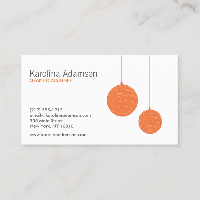 ORANGE LANTERNS BUSINESS CARD (Front)