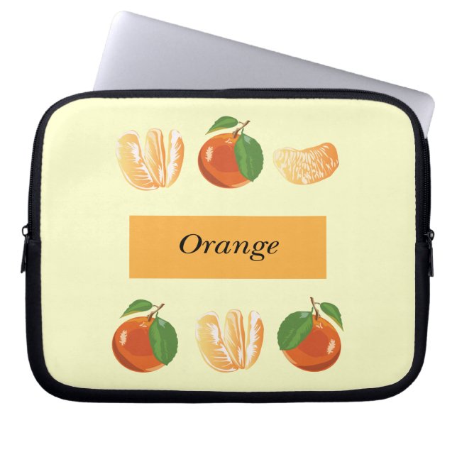 orange laptop sleeve (Front)