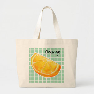 Orange Large Tote Bag