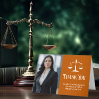 Orange Law School Graduation Photo Custom Lawyer