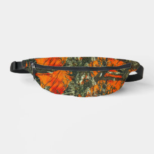 Orange Leaf Camouflage Bum Bags