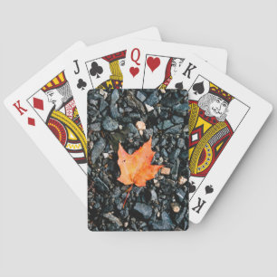 Orange Leaf Classic Playing Cards