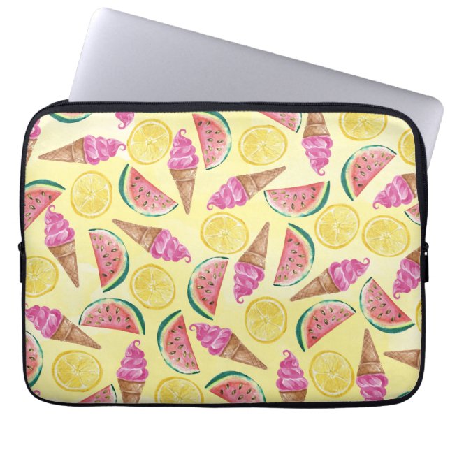Orange Leaf Laptop Sleeve (Front)