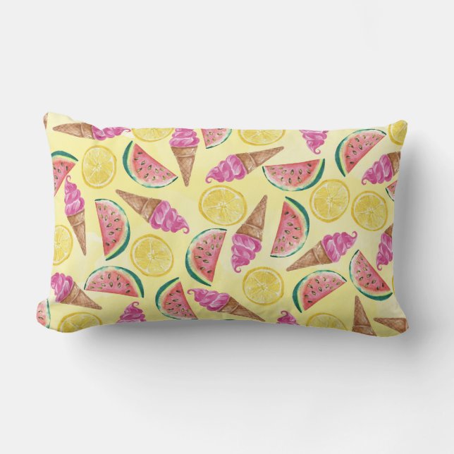 Orange Leaf Lumbar Cushion (Front)