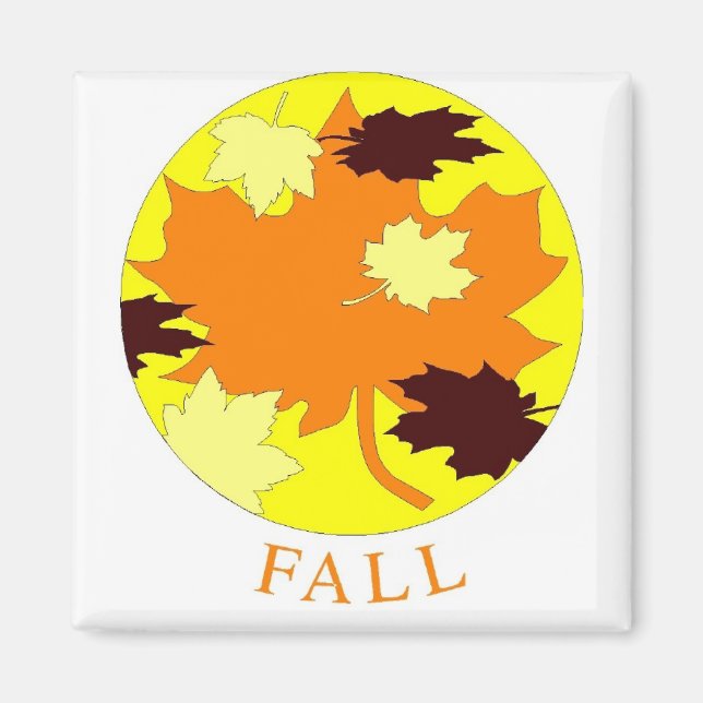 Orange Leaf Magnet (Front)