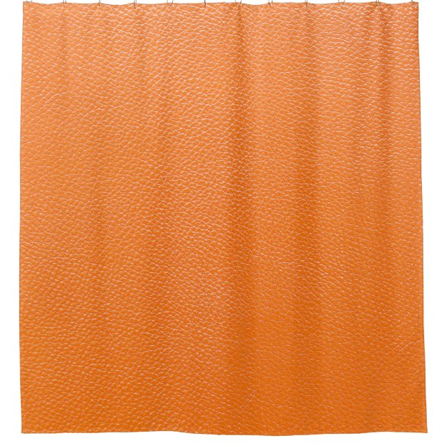 Orange leather pattern texture backgroundleather,t shower curtain (Front)