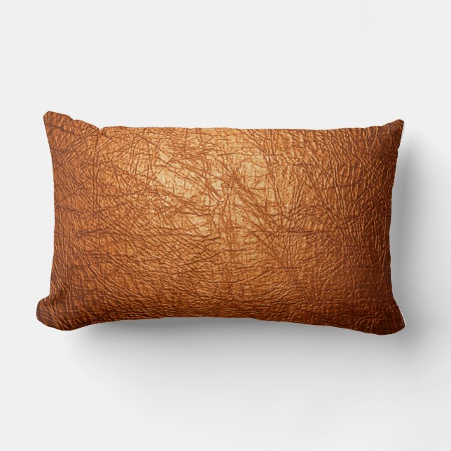 orange leather texture pillow (Front)