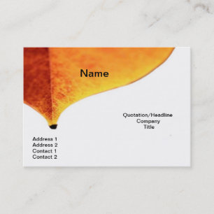 Orange Leave Business Card
