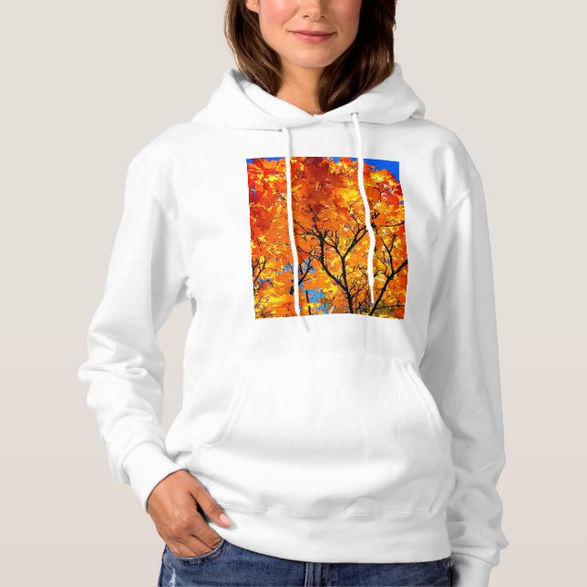 Orange leaves hoodie (Front)