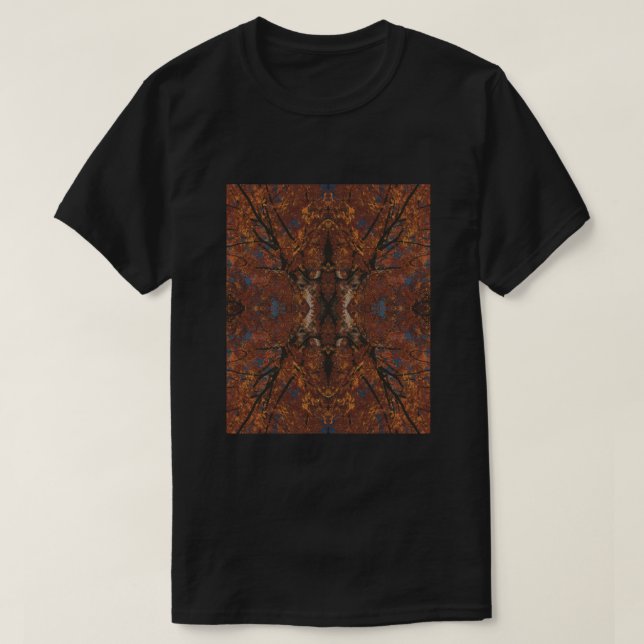 orange leaves on a fall tree T-Shirt (Design Front)