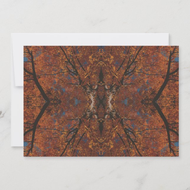 orange leaves on a fall tree thank you card (Front)