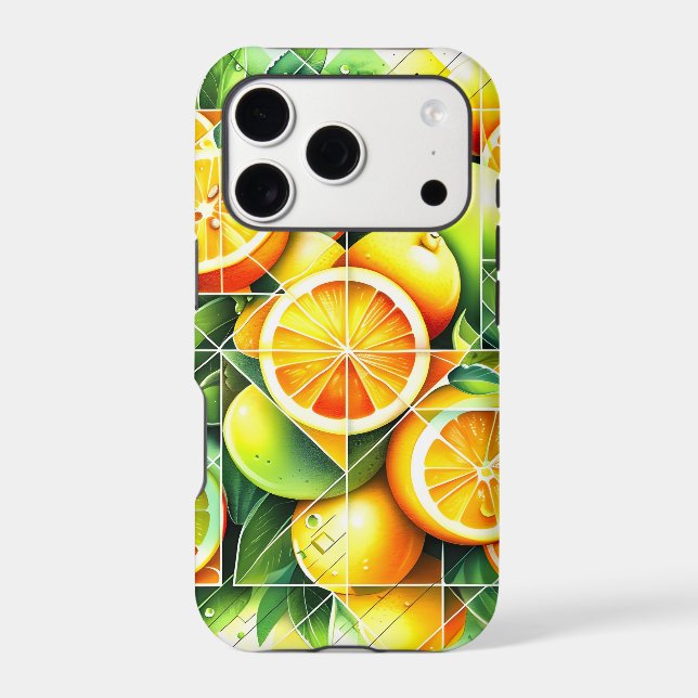 Orange Lemon Botanical Citrus Geometric (Back)
