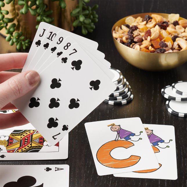 Orange Letter C Playing Cards (Creator Uploaded)