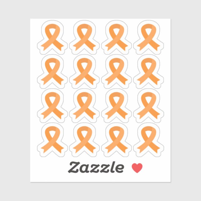 Orange Leukaemia Kidney Cancer Awareness Ribbon  (Sheet)