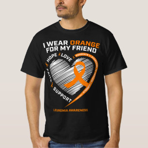 Orange Leukemia Awareness  Friend Gifts Men Women  T-Shirt