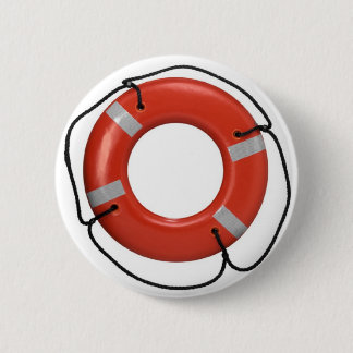 ORANGE LIFE RING 6 CM ROUND BADGE